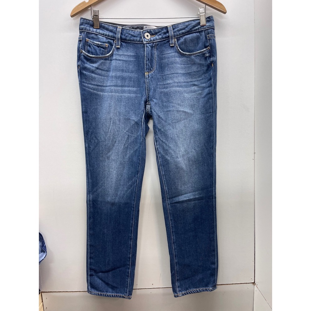 Paige Jimmy Jimmy Crop Jeans Womens 26 Medium Wash Straight Boyfriend Denim‎